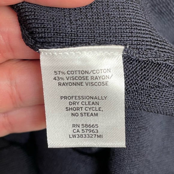 Lewit Tie Back Sweater in Navy Blue Size Medium - Picture 8 of 8